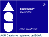AQU Accredited institution stamp